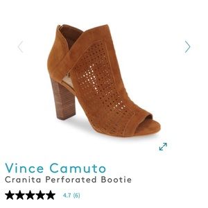 Vince Camuto Cranita Peep Toe Ankle Bootie